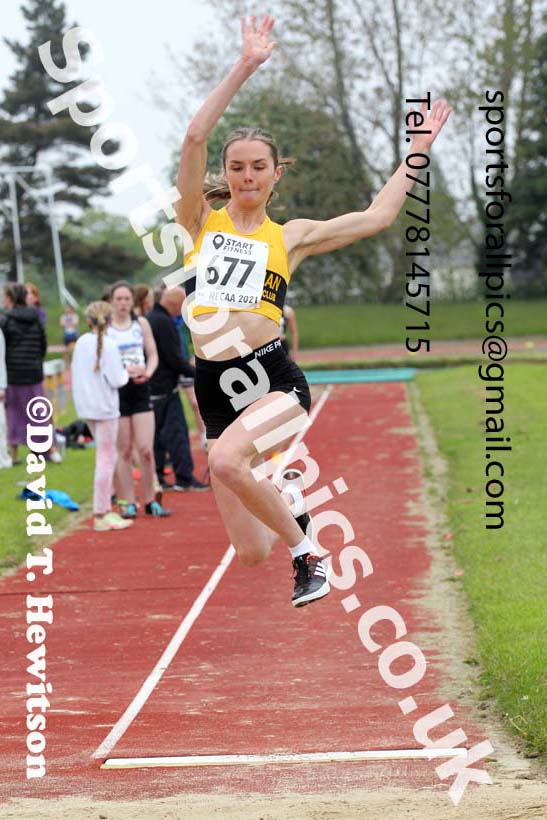 Long jump, 2021 North East Grand Prix No. 3, Monkton, Wednesday, june 2nd. Photo: David T. Hewitson/Sports for All Pics